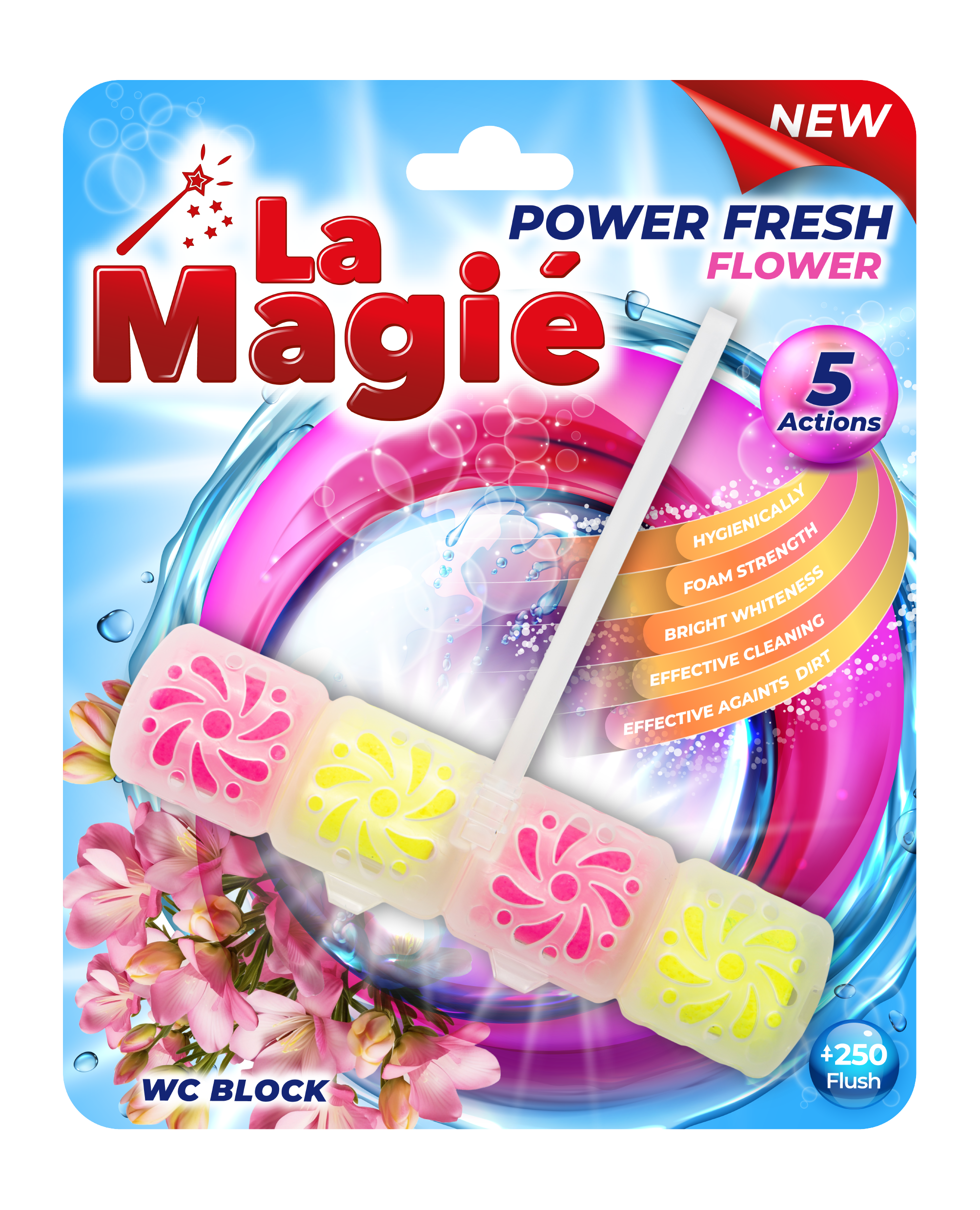 LA MAGIÉ POWER FRESH WC BLOCK 40 G FLOWER